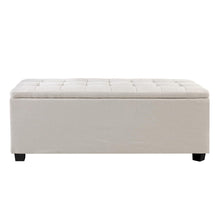 Load image into Gallery viewer, Storage Ottoman - Beige Large Fabric
