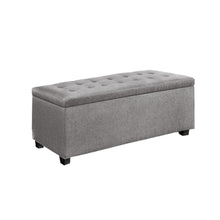 Load image into Gallery viewer, Storage Ottoman - Light Grey Large Fabric
