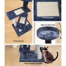 Load image into Gallery viewer, 100cm Pet Scratching Post - Wood Steps Dark Grey
