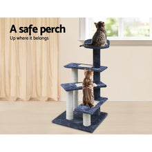 Load image into Gallery viewer, 100cm Pet Scratching Post - Wood Steps Dark Grey
