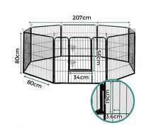 Load image into Gallery viewer, i.Pet 32&quot; 8 Panel Dog Playpen Pet Exercise Cage Enclosure Fence Play Pen
