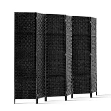 Load image into Gallery viewer, Artiss 6 Panel Room Divider Screen Privacy Timber Foldable Dividers Stand Black
