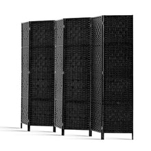 Load image into Gallery viewer, Artiss 6 Panel Room Divider Screen Privacy Timber Foldable Dividers Stand Black
