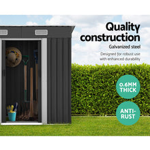 Load image into Gallery viewer, Durable Galvanized Steel Outdoor Storage Garden Shed 1.94x1.21M with Base
