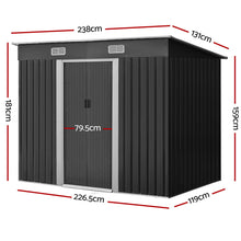 Load image into Gallery viewer, Giantz Garden Shed 2.38x1.31M Outdoor Storage Sheds Tool Workshop
