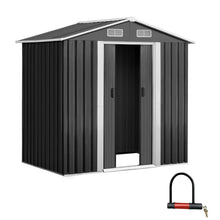 Load image into Gallery viewer, Durable Galvanized Steel Outdoor Storage Garden Shed 1.96X1.32M
