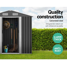 Load image into Gallery viewer, Durable Galvanized Steel Outdoor Storage Garden Shed 1.96X1.32M
