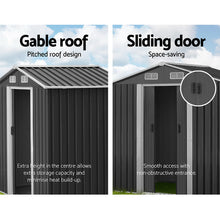 Load image into Gallery viewer, Durable Galvanized Steel Outdoor Storage Garden Shed 1.96X1.32M
