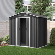 Load image into Gallery viewer, Durable Galvanized Steel Outdoor Storage Garden Shed 1.96X1.32M
