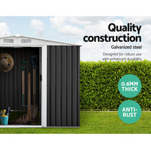 Load image into Gallery viewer, Durable Galvanized Steel Outdoor Storage Garden Shed 2.58X2.07M with Base
