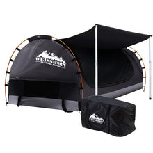 Load image into Gallery viewer, Weisshorn Double Swag Canvas Free Dark Grey Camping Swags with 7CM Mattress
