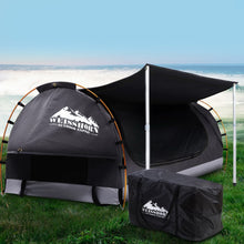 Load image into Gallery viewer, Weisshorn Double Swag Canvas Free Dark Grey Camping Swags with 7CM Mattress
