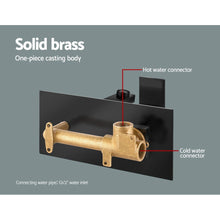 Load image into Gallery viewer, Bathroom Wall Mount Sink Brass Black Hot Cold Mixer Tap
