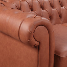 Load image into Gallery viewer, Luxurious Chesterfireld Style Button Tufted in Faux Leather 3+2 Seater Brown Sofa Lounge
