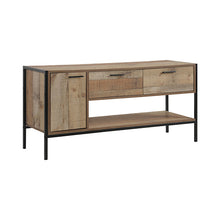 Load image into Gallery viewer, 123.8cm Classic Natural Wood Like Particle board Entertainment Unit in Oak Color
