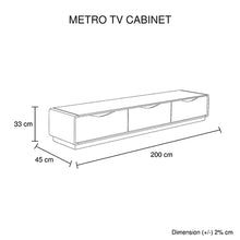 Load image into Gallery viewer, 200cm Elegant High Glossy Assembled Entertainment Unit in Black &amp; White Color
