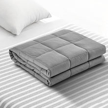 Load image into Gallery viewer, 7KG Microfibre Gravity Relaxing Calming Adult Light Grey Weighted Blanket
