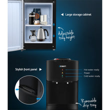 Load image into Gallery viewer, Water Cooler Dispenser Mains Bottle Stand Hot Cold Tap Office Black
