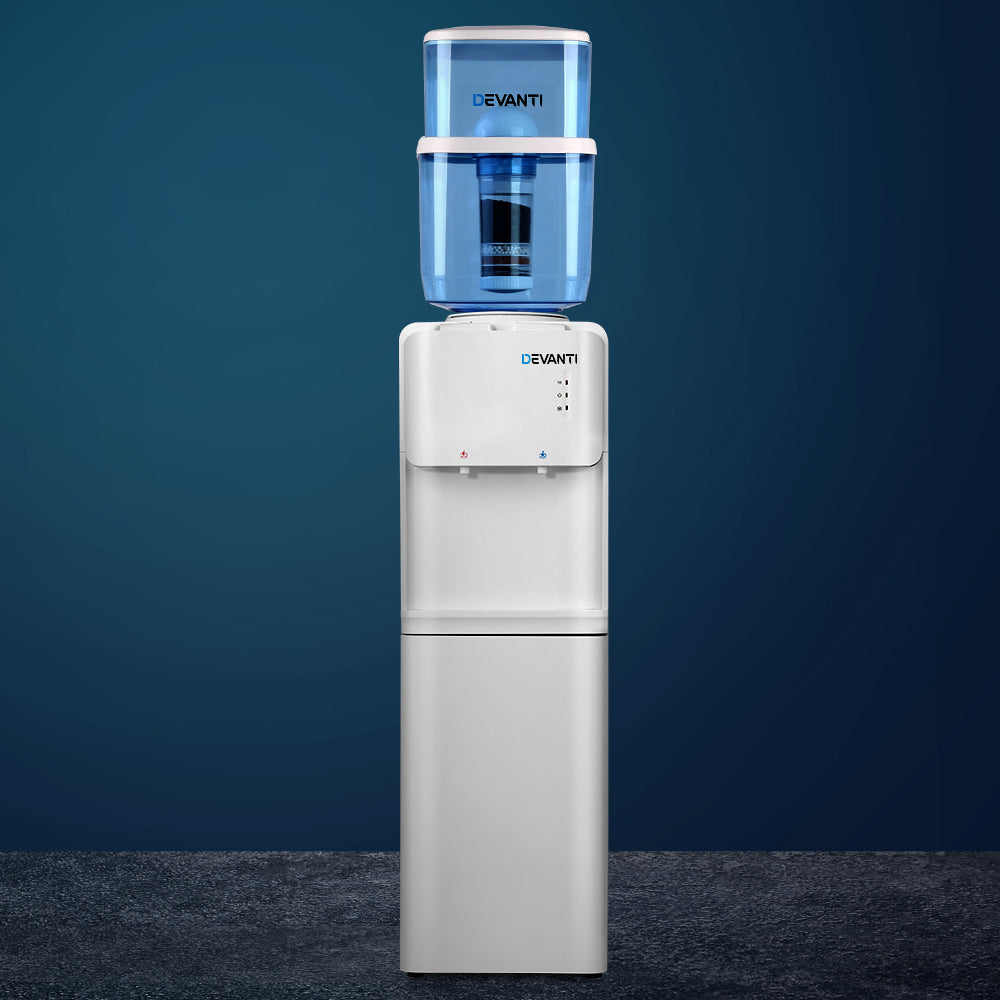 22L Water Cooler Dispenser Top Loading Hot Cold Taps Filter Purifier Bottle