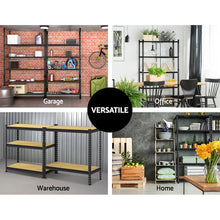 Load image into Gallery viewer, Strong and Durable Warehouse Shelving Rack x 2 - Matte Black 70 x 30 x 150cm
