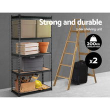 Load image into Gallery viewer, Strong and Durable Warehouse Shelving Rack x 2 - Grey 90cm x 40cm x 180cm
