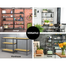 Load image into Gallery viewer, Strong and Durable Warehouse Shelving Rack x 2 - Grey 90cm x 40cm x 180cm
