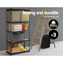 Load image into Gallery viewer, Strong and Durable Warehouse Shelving Rack x 3- Grey 90cm x 40cm x 180cm
