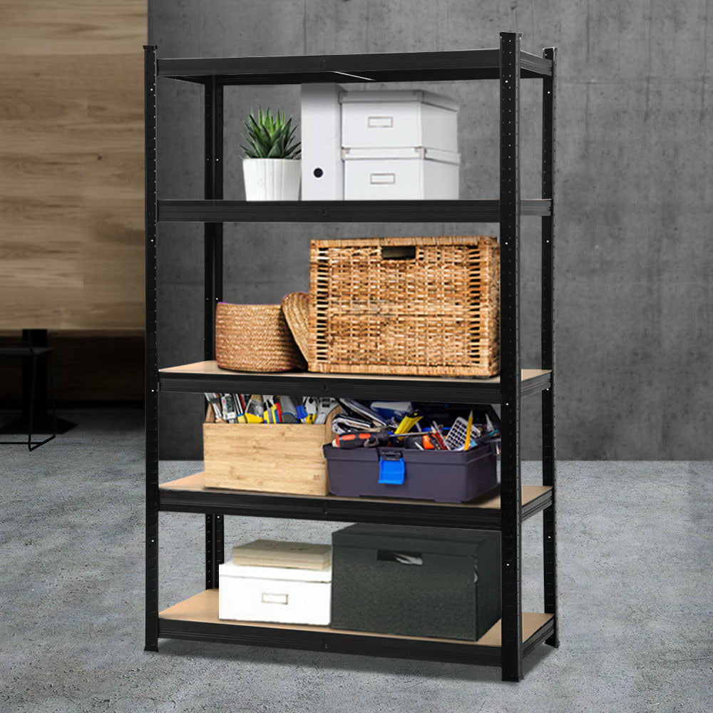 Durable Warehouse Shelving Rack - Black 90 x 40 x 180cm