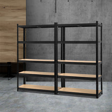 Load image into Gallery viewer, Strong and Durable Warehouse Shelving Rack x 2 - Black 90cm x 40cm x 180cm
