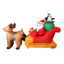 Load image into Gallery viewer, 2.2M Christmas Inflatable Santa Sleigh Ride Reindeer Deer Decor
