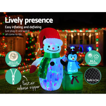 Load image into Gallery viewer, Jingle Jollys Inflatable Christmas 1.8M Snowman LED Lights Outdoor Decorations
