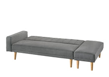 Load image into Gallery viewer, luxury 3 Seater Fabric Sofa Bed with Ottoman - Light Grey
