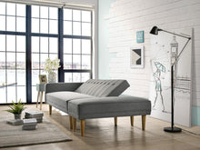 Load image into Gallery viewer, luxury 3 Seater Fabric Sofa Bed with Ottoman - Light Grey
