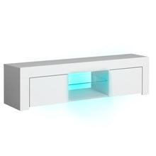 Load image into Gallery viewer, 130cm Wooden RGB LED Lights TV Cabinet Entertainment Unit
